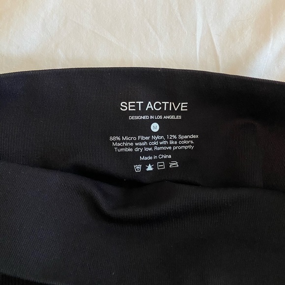 SET ACTIVE black ribbed legging - Picture 2 of 3